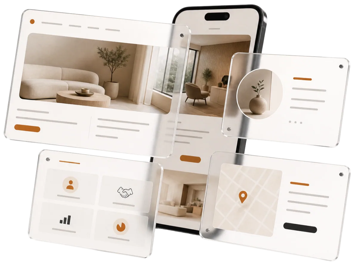 Aperçu d'un site vitrine multi-pages conçu par Atelier Cadran, affiché sur ordinateur et sur mobile